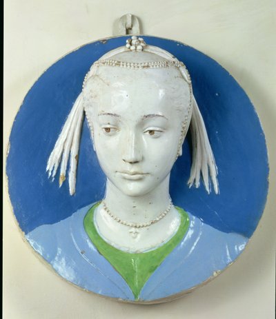 Relief des Kopfes einer Dame von Andrea Della Robbia